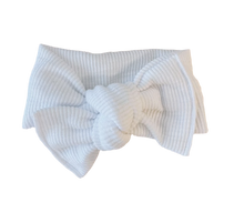*RESTOCK* White Ribbed Tie On Headwrap