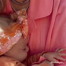 70's inspired retro floral baby bow headband Headwraps