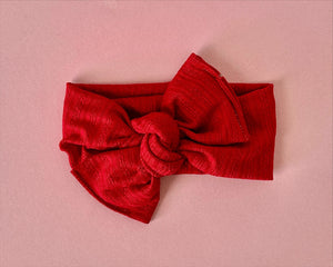 Strawberry Red Tie On Headwrap