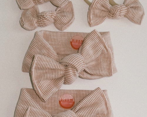 *RESTOCK* Nude Ribbed Tie On Headwrap