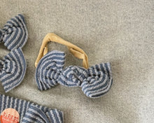 Denim Wavy Ribbed BloomCLIPS or Nylon Headband
