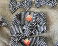 *RESTOCK*Denim Wavy Ribbed Tie On Headwrap