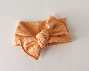 Sherbet Orange Tie on Headwrap