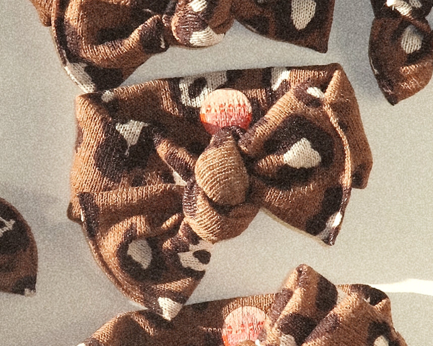 Brown Cheetah Tie On Headwrap