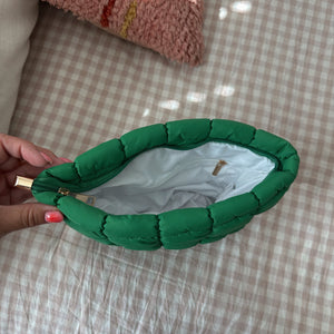 GRWM Puff Bag in Green