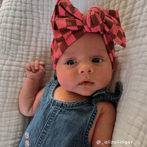 Fall Checkered Tie On Headwrap