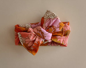 *RESTOCK* Oversized Groovy Blooms Tie On Headwrap