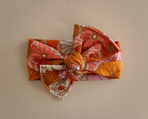 *RESTOCK* Groovy Blooms Tie On Headwrap
