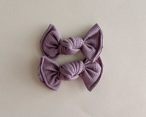 Lilac Mini Ribbed BloomCLIPS or Nylon Headband