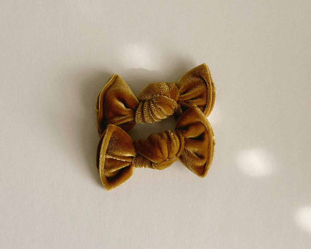 Mustard Velvet BloomCLIPS set of 2