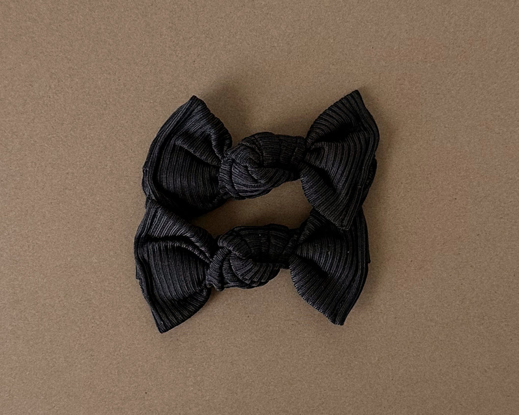 Black Mini Ribbed BloomCLIPS set of 2