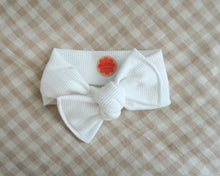 *RESTOCK* White Ribbed Tie On Headwrap