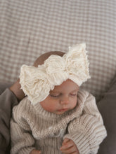 Ivory Ruffle Tie On Headwrap