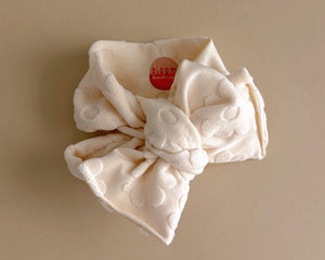 *RESTOCK* Oversized Bow Butter Yellow Puff Daisy Tie On Headwrap