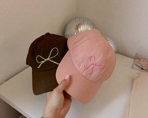 Bow Embroidered Hat