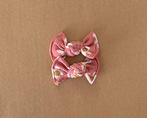 Pink Daisy Ribbed BloomCLIPS OR Nylon Headband