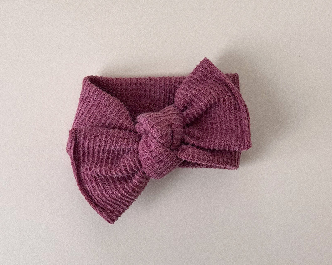 Mulberry Sweater Ribbed Tie On Headwrap