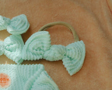 *RESTOCK* Pale Turquoise Wavy Ribbed BloomCLIPS or Nylon Headband