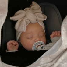 Oversized Bow Ivory Ribbed Tie On Headwrap