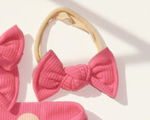 Fuschia Mini Ribbed BloomCLIPS or Nylon Headband