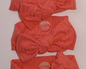 Coral Ribbed Tie On Headwrap