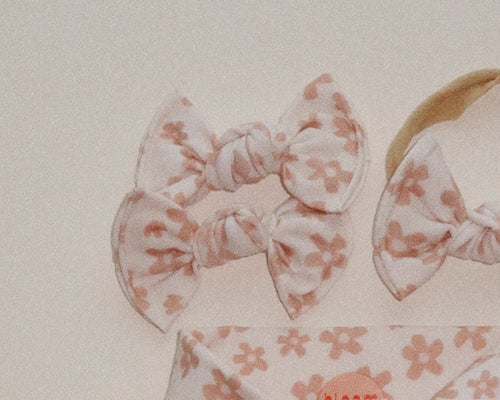 Taupe Daisy BloomCLIPS or Nylon Headband