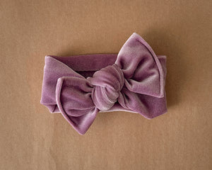 Lavender Velvet Tie On Headwrap