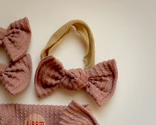 Dusty Blush Wavy Ribbed BloomCLIPS or Nylon Headband