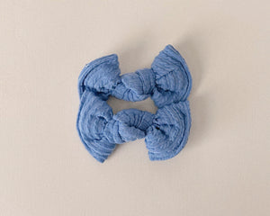 Blue Wavy BloomCLIPS set of 2