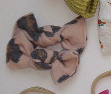 Blush Fuzzy Leopard BloomCLIPS or Nylon Headband