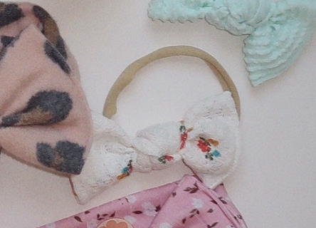 Floral Waffle BloomCLIPS or Nylon Headband