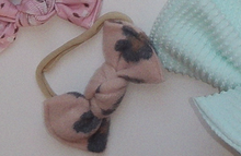 Blush Fuzzy Leopard BloomCLIPS or Nylon Headband