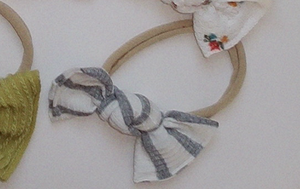 Heather Grey Ribbed BloomCLIPS or Nylon Headband