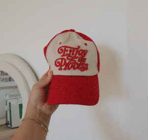 Enjoy The Process Red Baseball Cap