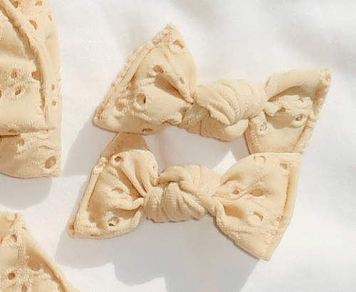 Butter Yellow Eyelet BloomCLIPS or Nylon Headband