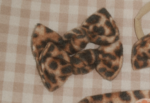 Classic Fuzzy Cheetah BloomCLIPS or Nylon Headband