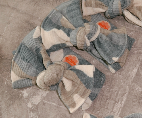 Camo Ribbed Tie On Headwrap