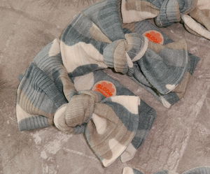 Camo Ribbed Tie On Headwrap