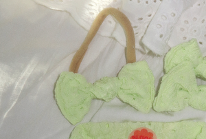 Lime Eyelet BloomCLIPS or Nylon Headband