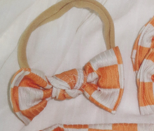 Creamsicle Checker Ribbed BloomCLIPS or Nylon Headband