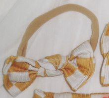 Lemon Drop Check Ribbed BloomCLIPS or Nylon Headband