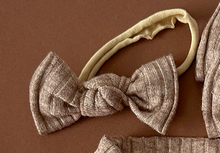 Camel Fuzzy Ribbed BloomCLIPS or Nylon Headband
