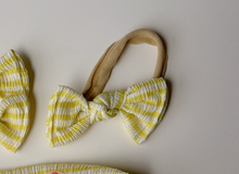 Lemon Stripe BloomCLIPS or Nylon Headband
