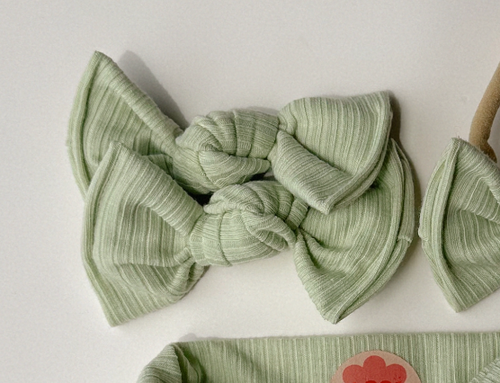 Mint Ribbed BloomCLIPS or Nylon Headband