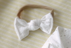 *RESTOCK* White Eyelet BloomCLIPS or Nylon Headband