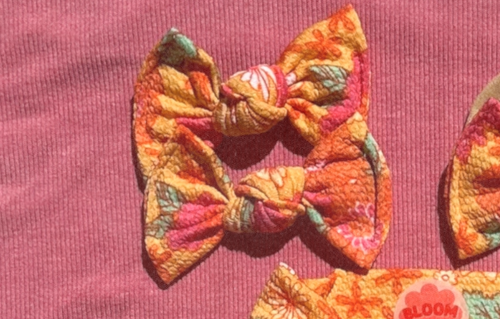 Golden Floral BloomCLIPS or Nylon Headband