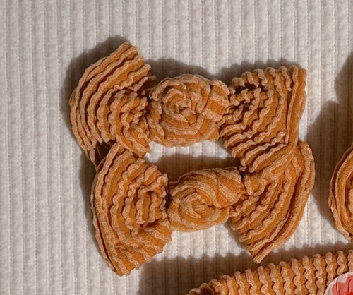 Toasted Pumpkin Wavy Ribbed BloomCLIPS or Nylon Headband