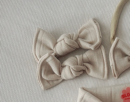 Oat Milk Wide Ribbed BloomCLIPS or Nylon Headband