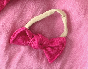 Barbie Pink Wide Ribbed BloomCLIPS or Nylon Headband