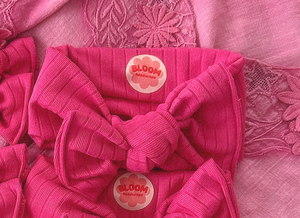 Barbie Pink Wide Ribbed Tie On Headwrap